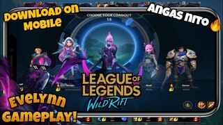 🎮LEAGUE OF LEGENDS : WILD RIFT on Mobile | (Evelynn Gameplay) Highlights For Evelynn New Champion