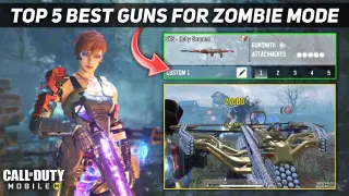 Top 5 best guns for zombie mode & How to increase damage of your gun #codm