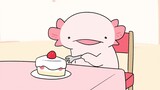 Kue Strawberry dan Salamander Kecil【Salamander Kecil yang Tiba-tiba AgresifKARAMERU】