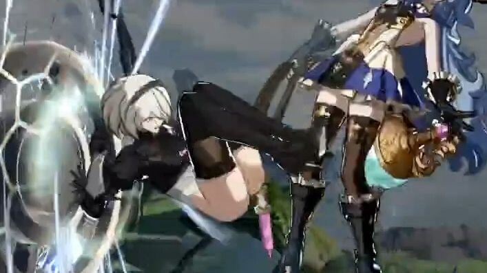 Combo 10 đòn từ cạnh bảng 2B nối tiếp với tuyệt chiêu – Granblue Fantasy Versus: Rising