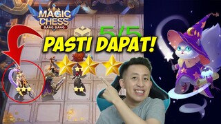 Cara PASTI dapat ⭐⭐⭐SETIAP GAME pake commander ini!! KOMBO META TURNAMEN | Magic Chess Indonesia