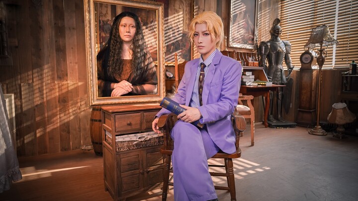 JoJo cos】Bu, lihat lukisan Kira yang bahagia ini, dia bergerak! Mona Lisa & Kira Yoshikage Señorita 