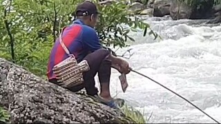 Angling with Bamboo Stick | Hook and Rod Fishing in Nepal |