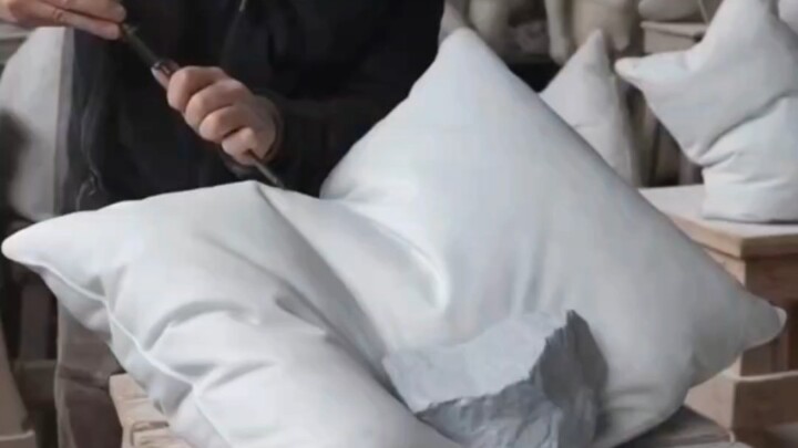 "Carving marble into soft, fluffy pillows"