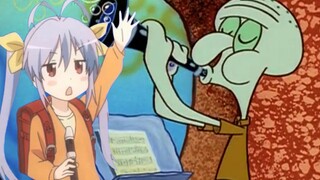 Squidward Tentacles và Renge Miyauchi thổi bài nhạc điện tử "Giấu"