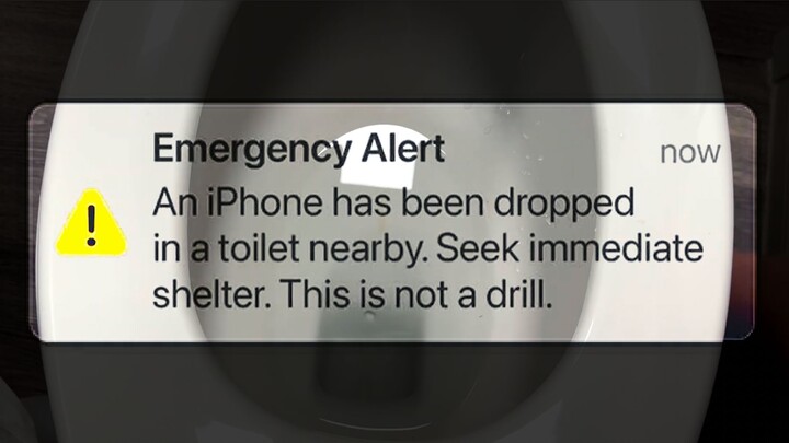 Teman-teman, jangan pernah main ponsel saat di toilet!