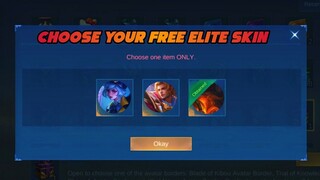 CHOOSE YOUR FREE ELITE SKIN IN THIS NEW EVENT || MOBILE LEGENDS NEW EVENT