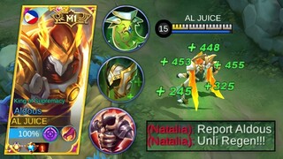 TOP GLOBAL ALDOUS UNLIMITED SHIELD AND HP REGEN HACK!!! | MLBB