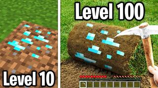 Minecraft, But From Level 1 To Level 100...