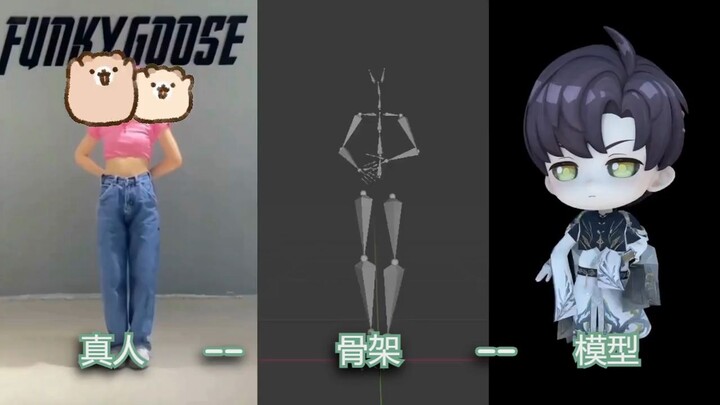 【blender学习】怎样在blender里把真人舞蹈视频动作用到MMD模型上