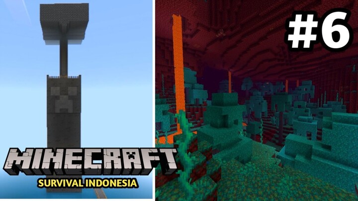 Bikin Xp Farm dan Menjelajah Nether di Minecraft Survival Indonesia Part 6 - MCPE 1.20