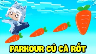 PARKOUR TRÊN CỦ CÀ RỐT: MEOWPEO BỐI RỒI KHI CHƠI MAP PARKOUR KỲ LẠ TRONG MINI WORLD