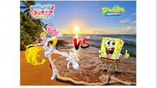 Cure Summer VS SpongeBob (Tropical-Rouge Precure VS SpongeBob SquarePants / Remake version 2)