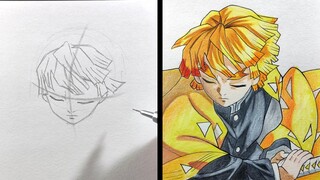 How to Draw Zenitsu - Kimetsu no Yaiba