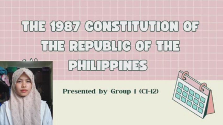 THE 1986 CONSTITUTIONS OF THE REPUBLIC OF THE PHILIPPINES GROUP 1 CWTS S12