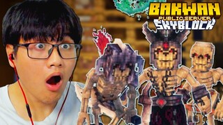 Aku Melawan Bos Tengkorak Dungeon di Minecraft Bakwan Skyblock Public Server!