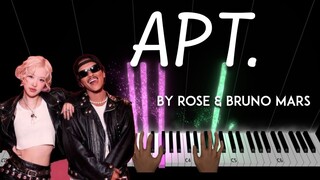 APT. by Rose & Bruno Mars piano cover + sheet music & lyrics