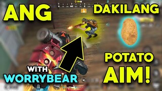 FUNNY POTATO AIM GAMING! WITH WORRYBEAR (TAGALOG) RULES OF SURVIVAL [ASIA]