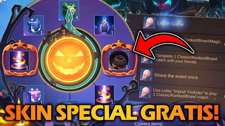 SKIN SPECIAL GRATIS LAGI! DARI EVENT SKIN SPECIAL GRATIS 2021 - EVENT HALLOWEEN MOBILE LEGEND