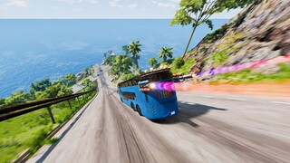 勇敢的车先享受跳水