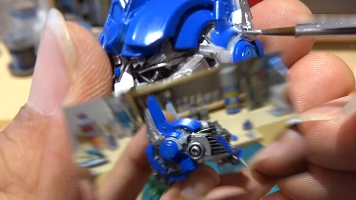 Transformers live-action movie master mpm04 Optimus Prime replacement head sculpture repainted the w