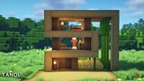 ⚒️ Minecraft: Cách xây dựng một ngôi nhà hiện đại bằng gỗ sồi sọc