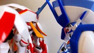 【机甲开箱】“单身久了看机器人都眉清目秀的！”万代ROBOT魂 DARLING in the FRANXX 鹤望兰号 翠雀号 开箱评测