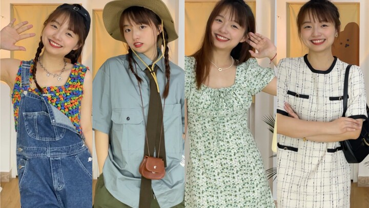 158 53kg｜4 gaya berpakaian musim panas yang cocok untuk perempuan bertubuh mungil