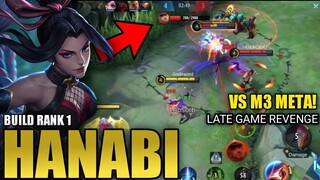 M3 BEST MM VS HANABI?? 1 KILL PER MINUTE!! HANABI BEST BUILD SIDE!! TOP 1 GLOBAL HANABI BUILD - MLBB