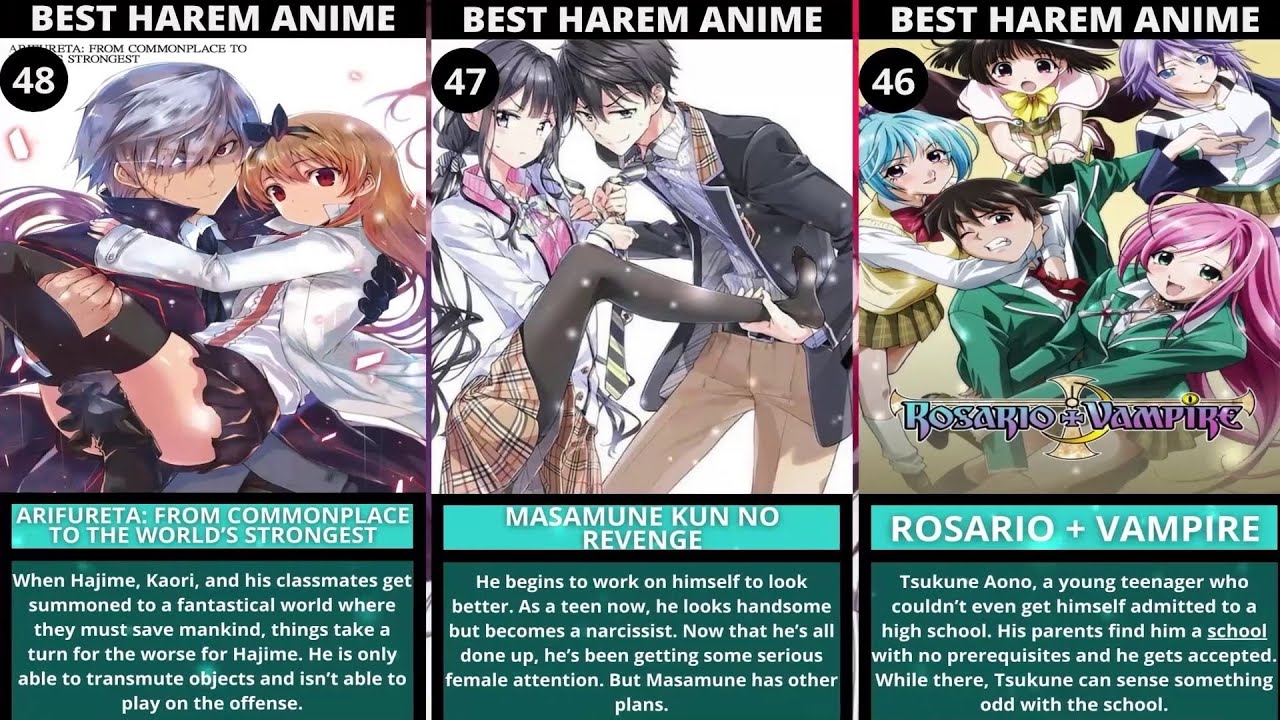 TOP 50 BEST HAREM ANIME OF ALL TIME RANKED - Bilibili