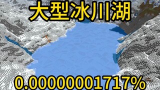 Minecraft Very rare event large glacial lake