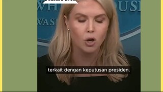 Sekretaris Pers Gedung Putih, Karoline Leavitt, menyampaikan pesan Presiden Amerika Serikat, Donald