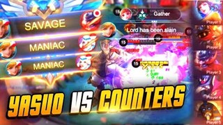 YASUO FANNY VS COUNTERS? = AUTO SAVAGE!! | FANNY GAMEPLAY | MLBB