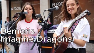 15-year-old Irish beauty performs an impromptu street cover of Imagine Dragons' "Demons"