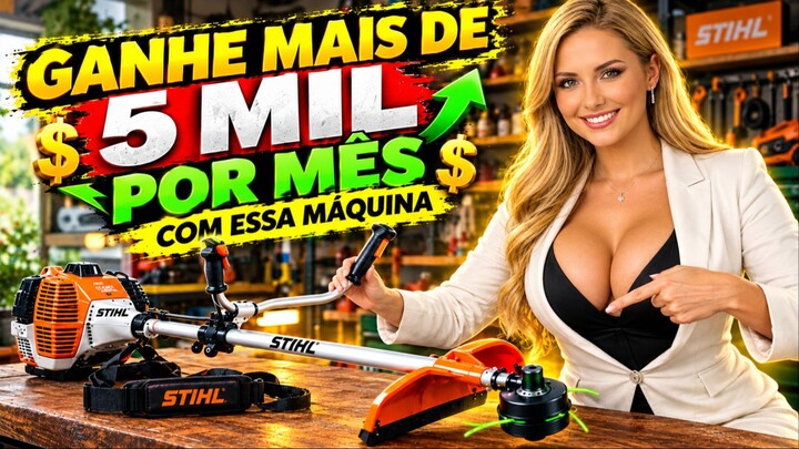 COMO GANHAR DINHEIRO COM MÁQUINAS BARATAS DE CORTAR GRAMA.