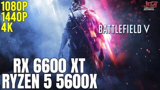 Battlefield V | Ryzen 5 5600x + RX 6600 XT | 1080p, 1440p, 4K benchmarks!