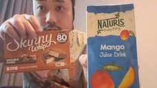 ASMR EATING SOUNDS - CHOCOLATE BAR & MANGO JUICE (NO TALKING)