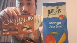 ASMR EATING SOUNDS - CHOCOLATE BAR & MANGO JUICE (NO TALKING)