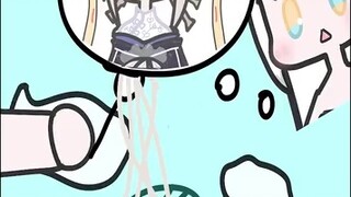 【神楽めあ】I found something strange in the bath and poked it with my hands