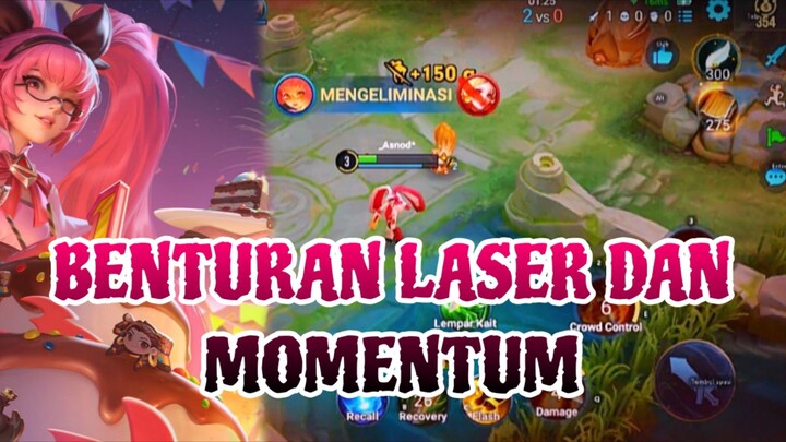 BENTURAN LASER DAN MOMENTUM