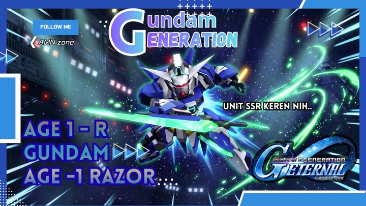 AGE R-1 || Gundam Age Razor Gameplay •|• SD Generation Eternal