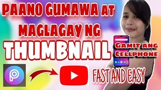 PAANO GUMAWA NG ATTRACTIVE THUMBNAIL SA YOUTUBE VIDEOS USING CELLPHONE | NAPAKADALI