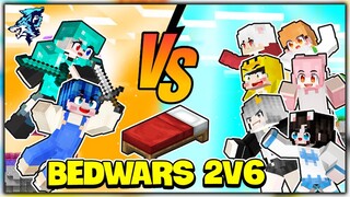 Siro và Phong cận Bedwars chấp hết Hero Team trong Minecraft