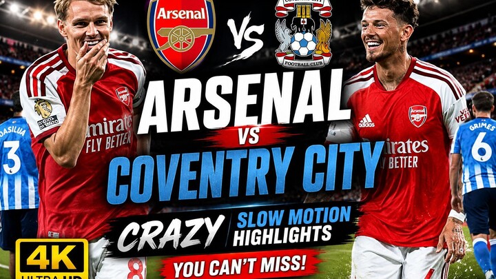 Arsenal vs Coventry City  CRAZY Slow Motion Highlights You Can't Miss! ⚽