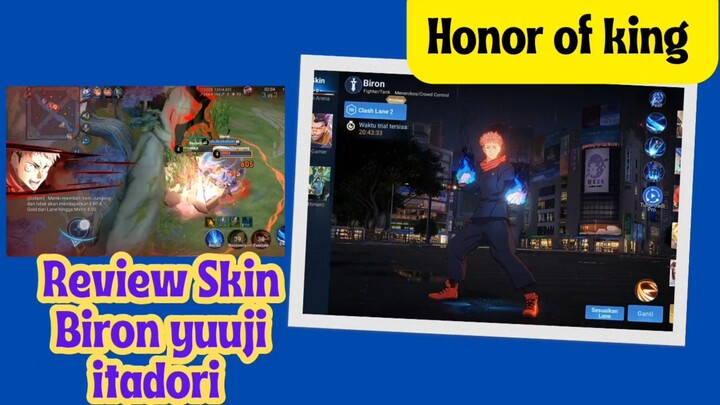 Honor of king - review gameplay biron skin yuuji itadori