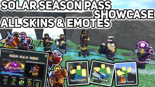 Solar Seasonpass Showcase - All skins & emotes - Tower Defense Simulator