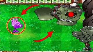 1 Dr Zomboss กับ 1 Peashooter Epic Hack Plants vs Zombies