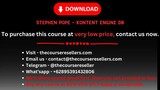 Stephen Pope - Kontent Engine DB