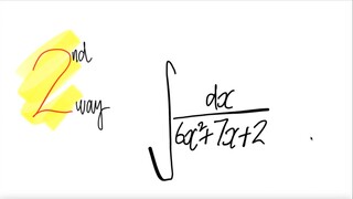 2nd way: integral  ∫1/(6x^2+7x+2) dx