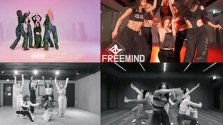 IVE IAM芙版舞蹈+三版Demo老师练习室同屏